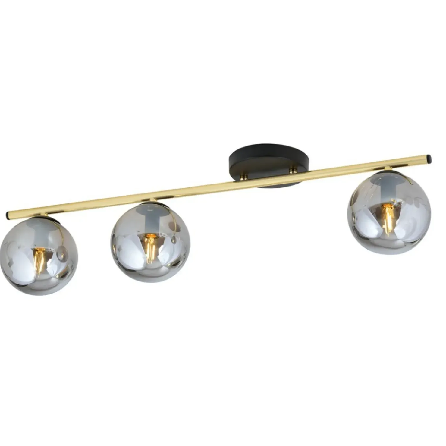 Shop Sklep Kaja Prosta lampa sufitowa z grafitowymi kloszami 1250/3 z serii MONZA