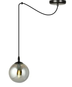 Outlet Sklep Kaja Prosta lampa wisząca z jedną grafitową kulą 937/1 | Kaja Oświetlenie