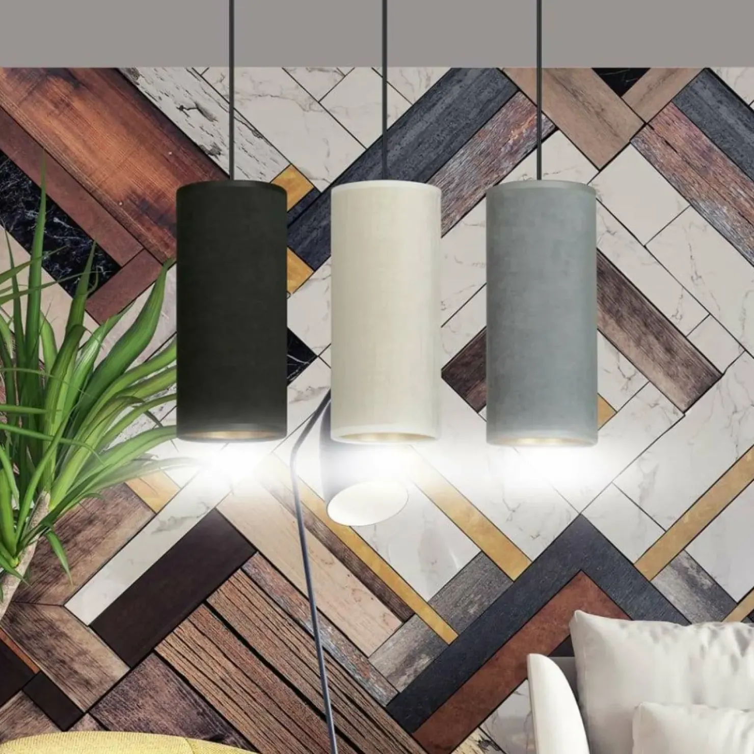 Sale Sklep Kaja Prosta lampa wisząca z kolorowymi abażurami 1068/3 BENTE | Kaja