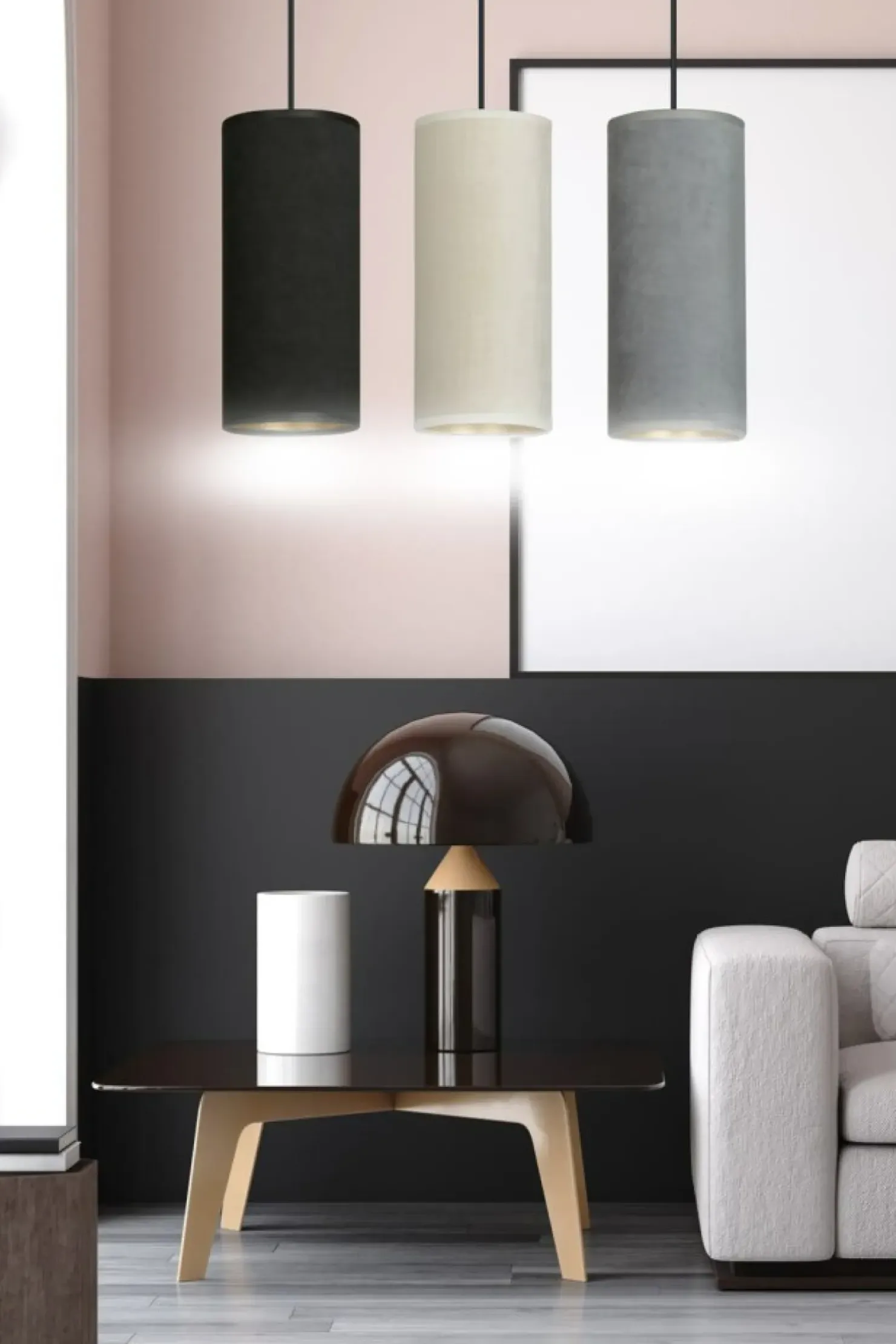 Sale Sklep Kaja Prosta lampa wisząca z kolorowymi abażurami 1068/3 BENTE | Kaja
