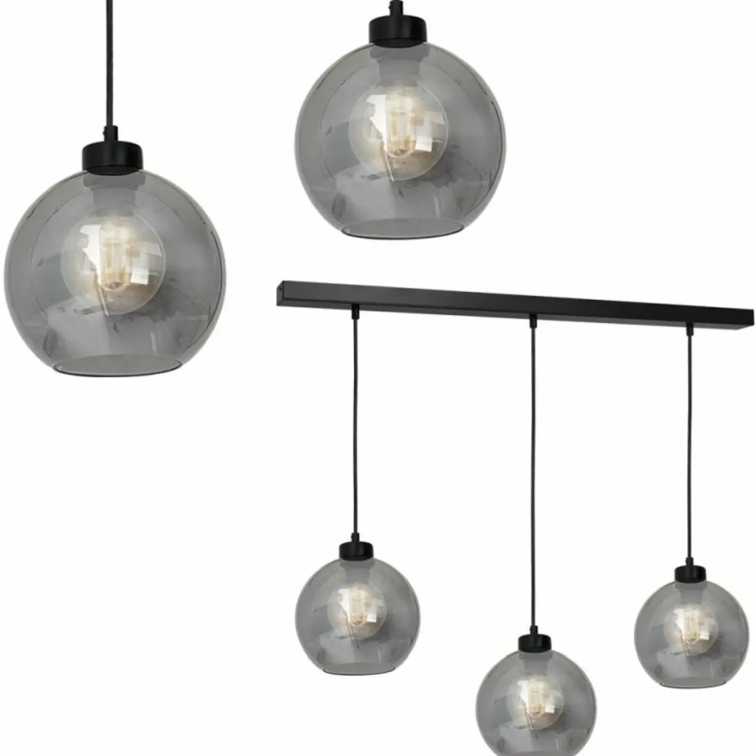 Shop Sklep Kaja Prosta lampa wisząca z okrągłymi kloszami MLP65800 SOFIA | Kaja