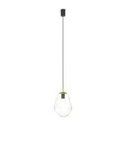 Best Sklep Kaja Prosta lampa wisząca z przezroczystym kloszem 8673 | Kaja Oświetlenie transparentny