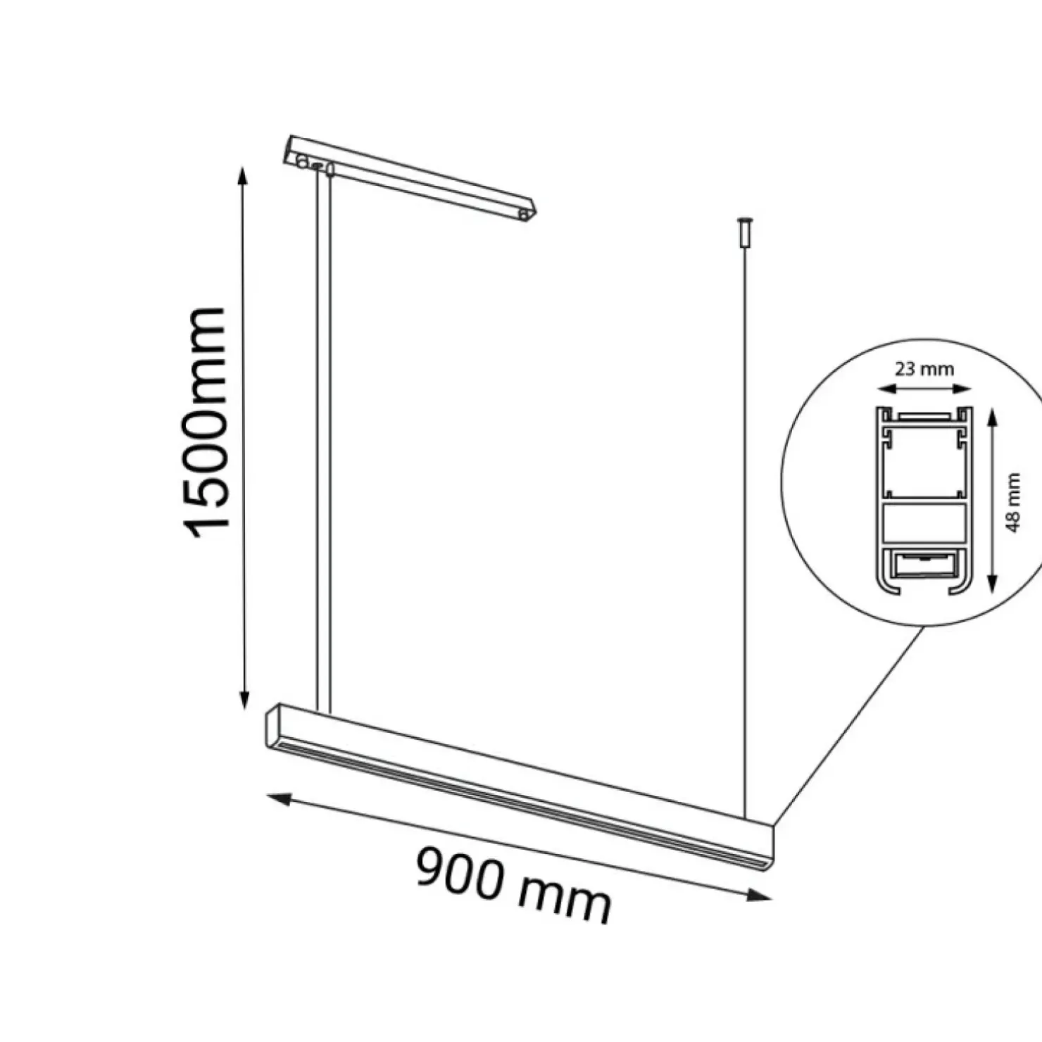 Sale Sklep Kaja Prosta lampa z ciepłym światłem 90cm 3000K ANT 1946 ISASEKI | Kaja