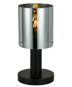 Prosta lampka z dymionym kloszem TB-5581-1-BK+SG SARDO | Kaja*Sklep Kaja Discount