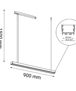 Cheap Sklep Kaja Prosta, ledowa lampa listwa 90cm 3000K ANT 1844 HIATE | Kaja