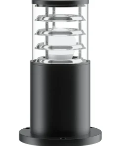 Prosta, niska, czarna lampa ogrodowa stojąca O576FL-01B1 z serii BRONX*Sklep Kaja Hot