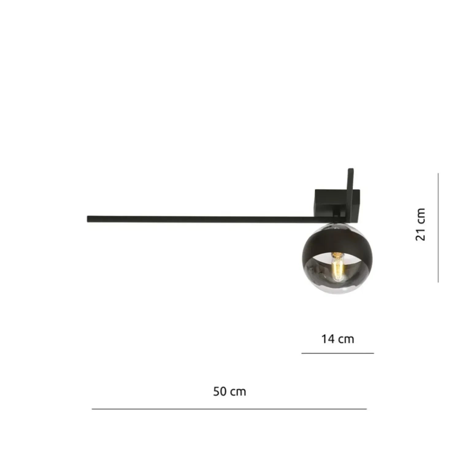 Clearance Sklep Kaja Prosta, pojedyncza lampa sufitowa z kloszem 1132/1F IMAGO | Kaja