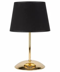 Prosta, złota lampka stołowa z czarnym abażurem TK 5496 z serii GLORY*Sklep Kaja Sale
