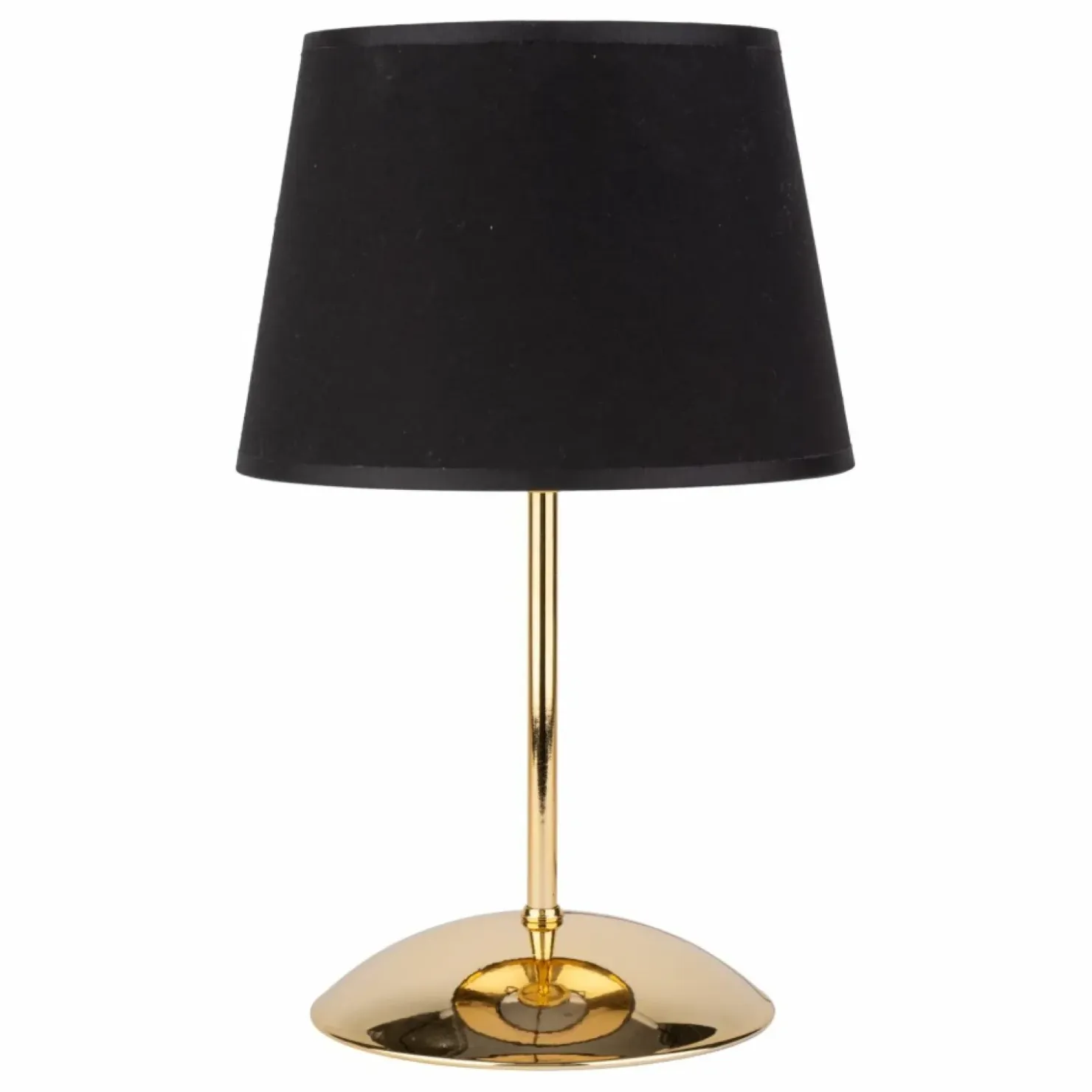 Prosta, złota lampka stołowa z czarnym abażurem TK 5496 z serii GLORY*Sklep Kaja Sale