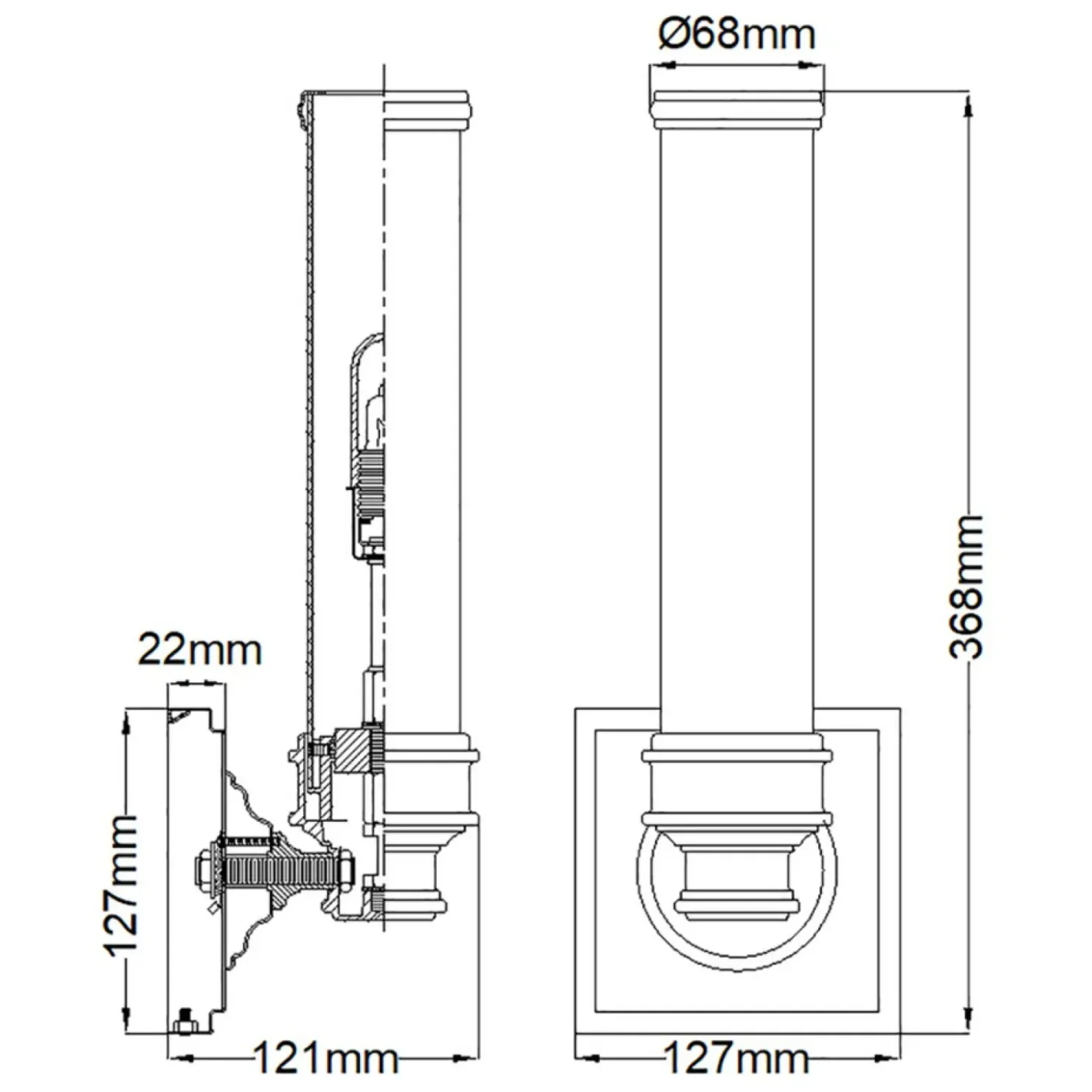 Prosty kinkiet, polerowany chrom FE-PAYNE1-BATH z serii PAYNE*Sklep Kaja Discount
