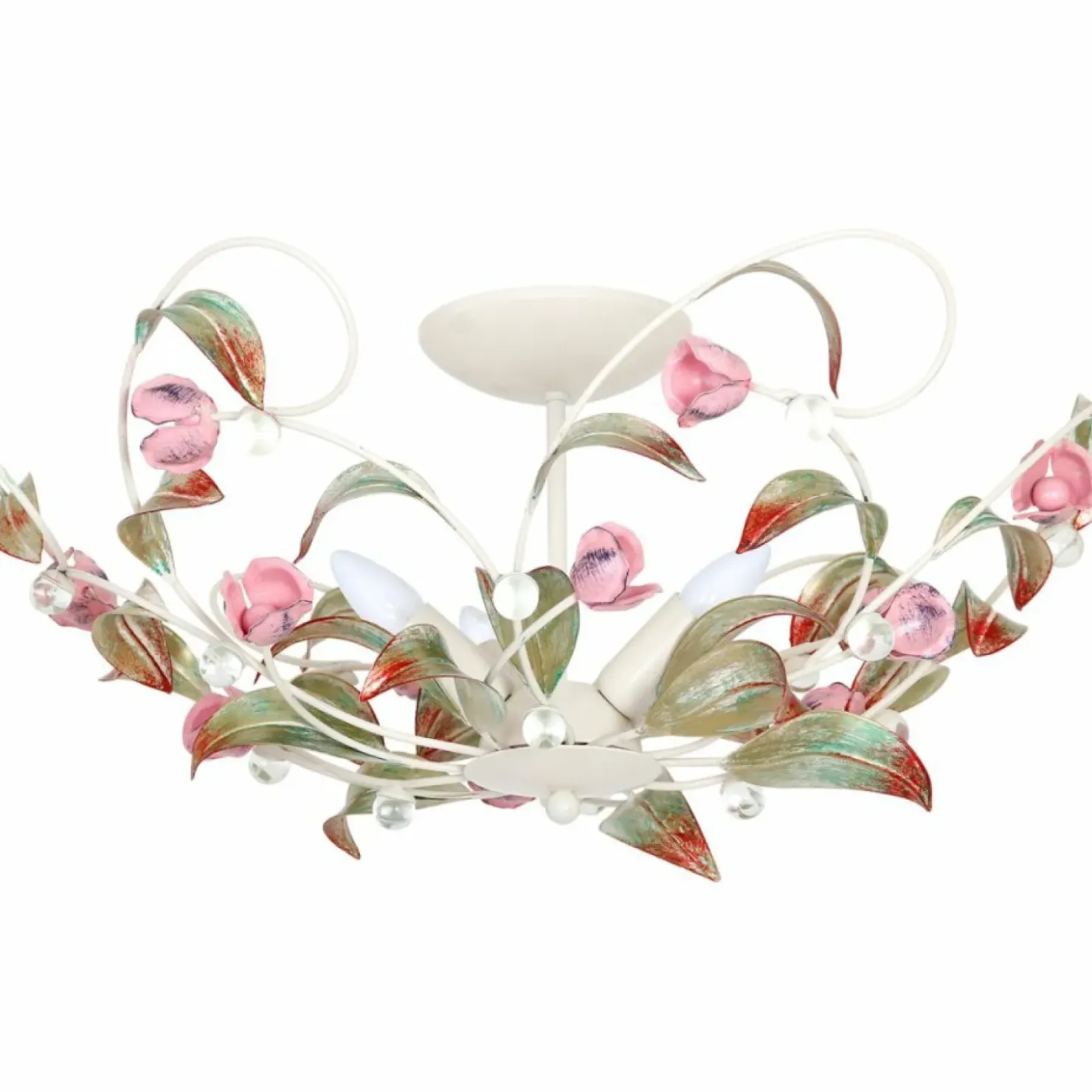 Prowansalska, zdobiona lampa sufitowa LX 465 ROSE | Kaja Oświetlenie*Sklep Kaja Outlet