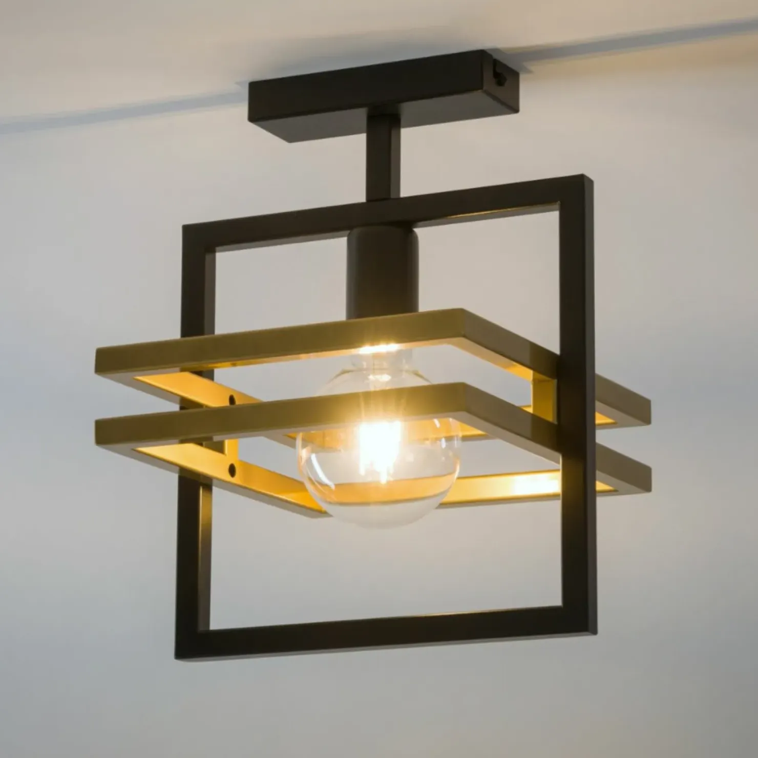 Sale Sklep Kaja Punktowa, geometryczna lampa sufitowa SIG 32398 z serii MERCI CZ/ZŁ