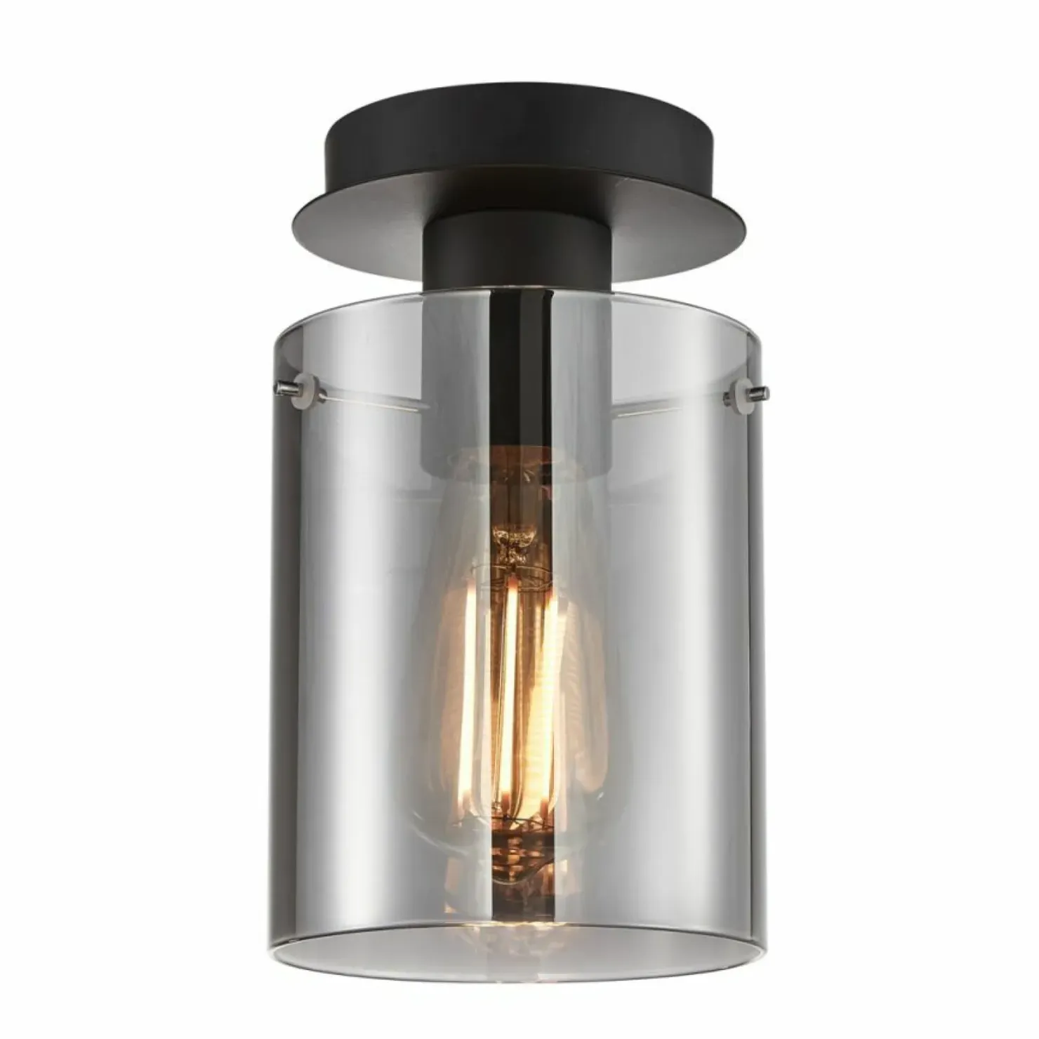 Store Sklep Kaja Punktowa lampa sufitowa z kloszem SPL-5581-1SC-BK-SG SARDO | Kaja
