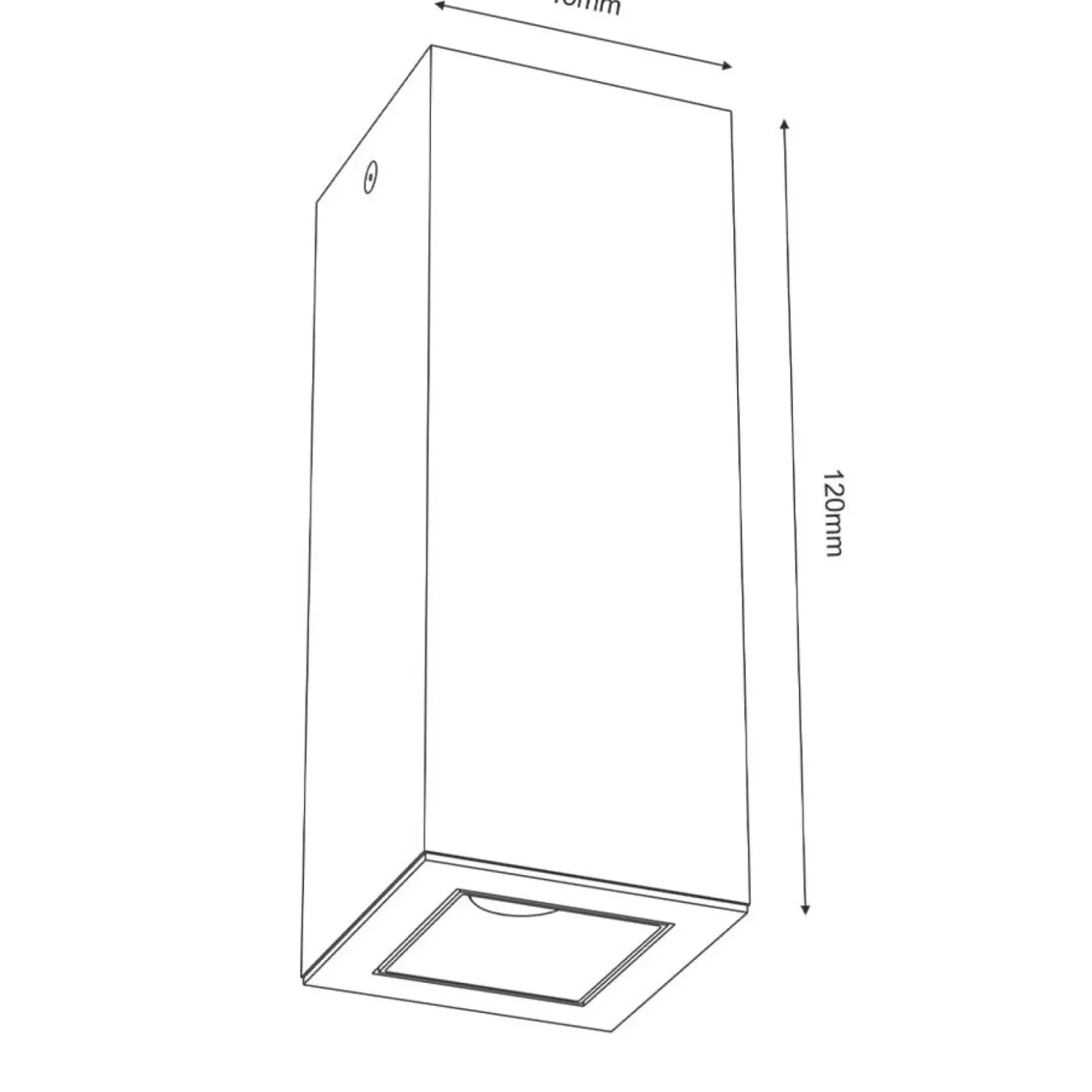 Punktowy słupek do salonu 12x4,5cm LED 3000K ANT 1031 z serii A-GLARE*Sklep Kaja Best