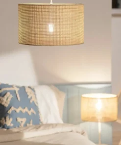 Store Sklep Kaja Rattanowa lampa o klasycznym kształcie ABR-LW18-BH-E27 BOHO | Kaja brązowy