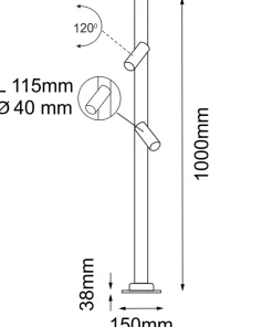Reflektorowa lampa ogrodowa 100cm ANT 9910 GOSEN | Kaja Oświetlenie*Sklep Kaja Outlet