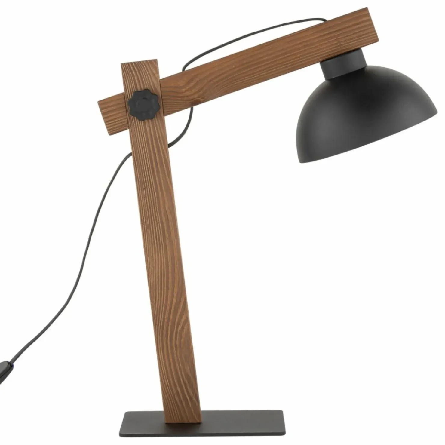 Regulowana, drewniana lampka biurkowa z kloszem TK 5345 z serii OSLO*Sklep Kaja Store
