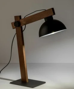 Regulowana, drewniana lampka biurkowa z kloszem TK 5345 z serii OSLO*Sklep Kaja Store