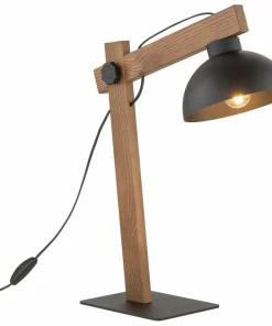 Regulowana, drewniana lampka biurkowa z kloszem TK 5345 z serii OSLO*Sklep Kaja Store