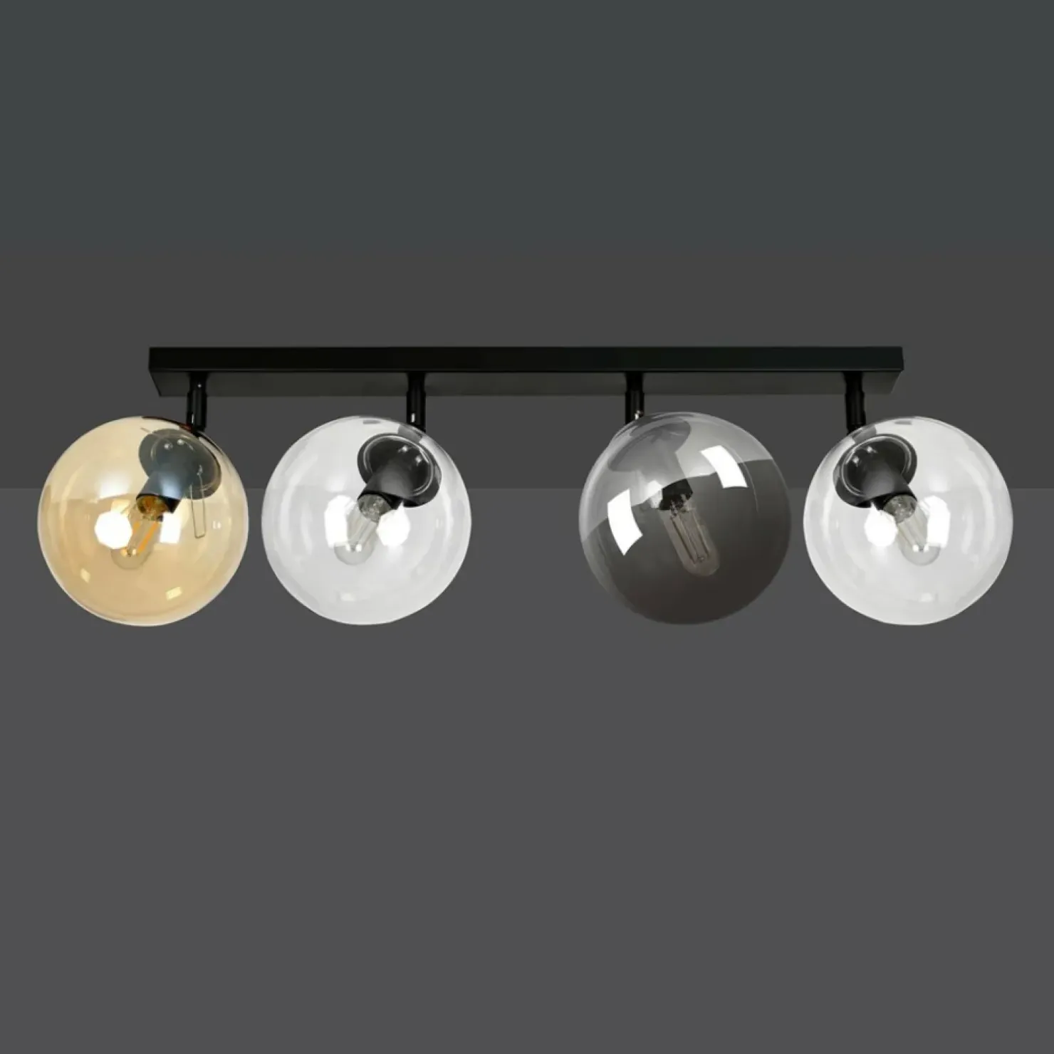 Outlet Sklep Kaja Regulowana lampa sufitowa z kolorowymi kloszami 779/4 | Kaja