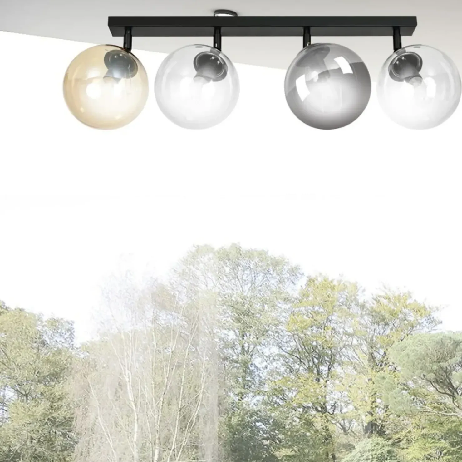 Outlet Sklep Kaja Regulowana lampa sufitowa z kolorowymi kloszami 779/4 | Kaja