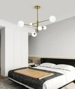 Outlet Sklep Kaja Regulowana lampa wisząca do salonu LP-002/6P DORADO | Kaja Oświetlenie