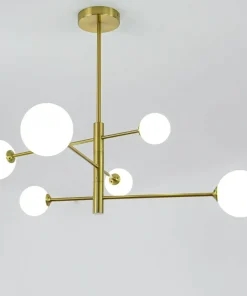 Outlet Sklep Kaja Regulowana lampa wisząca do salonu LP-002/6P DORADO | Kaja Oświetlenie