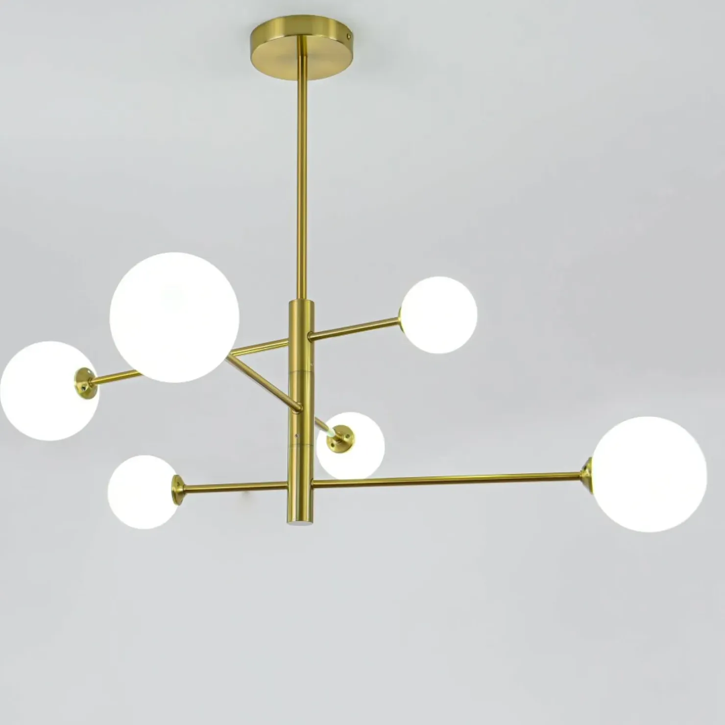 Outlet Sklep Kaja Regulowana lampa wisząca do salonu LP-002/6P DORADO | Kaja Oświetlenie