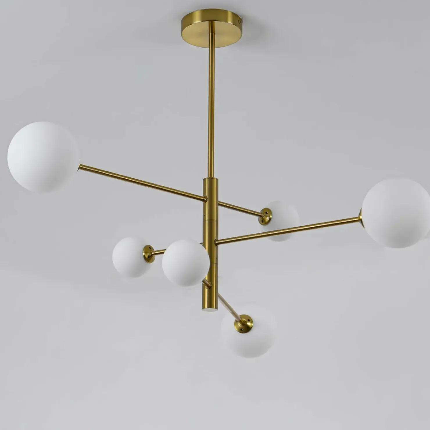 Outlet Sklep Kaja Regulowana lampa wisząca do salonu LP-002/6P DORADO | Kaja Oświetlenie