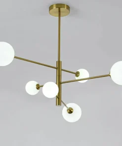 Outlet Sklep Kaja Regulowana lampa wisząca do salonu LP-002/6P DORADO | Kaja Oświetlenie