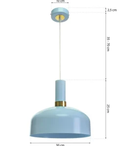 Outlet Sklep Kaja Regulowana lampa wisząca w błękitnym kolorze MLP6201 z serii MALMO | Kaja Oświet