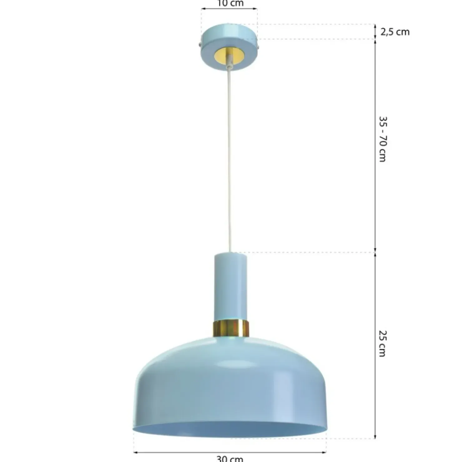 Outlet Sklep Kaja Regulowana lampa wisząca w błękitnym kolorze MLP6201 z serii MALMO | Kaja Oświet