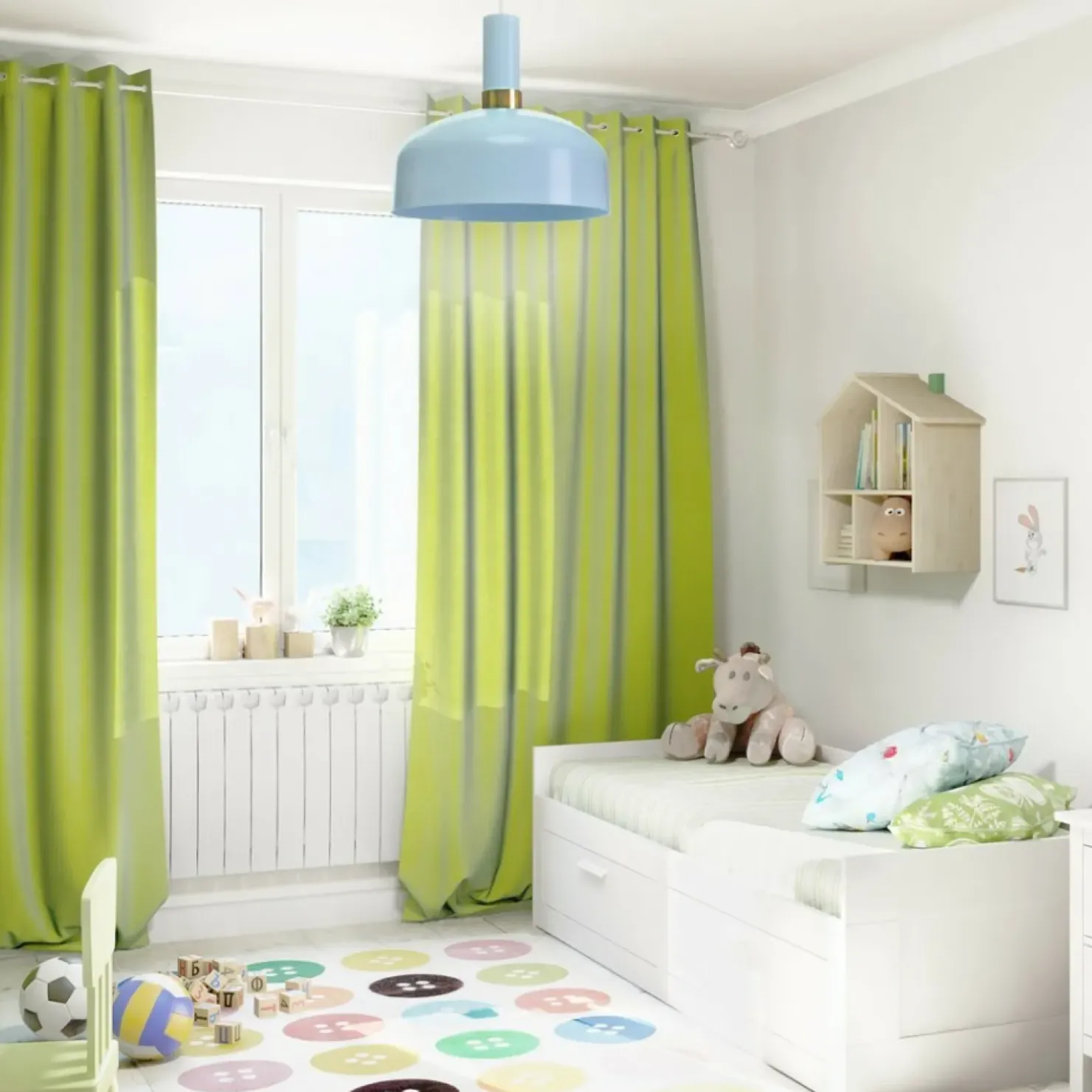 Outlet Sklep Kaja Regulowana lampa wisząca w błękitnym kolorze MLP6201 z serii MALMO | Kaja Oświet