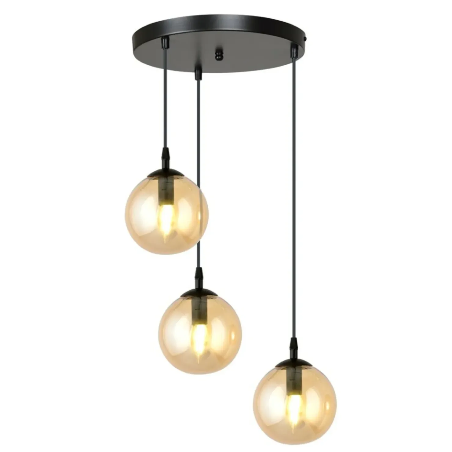 Store Sklep Kaja Regulowana lampa wisząca z trzema kloszami 713/3PREM | Kaja