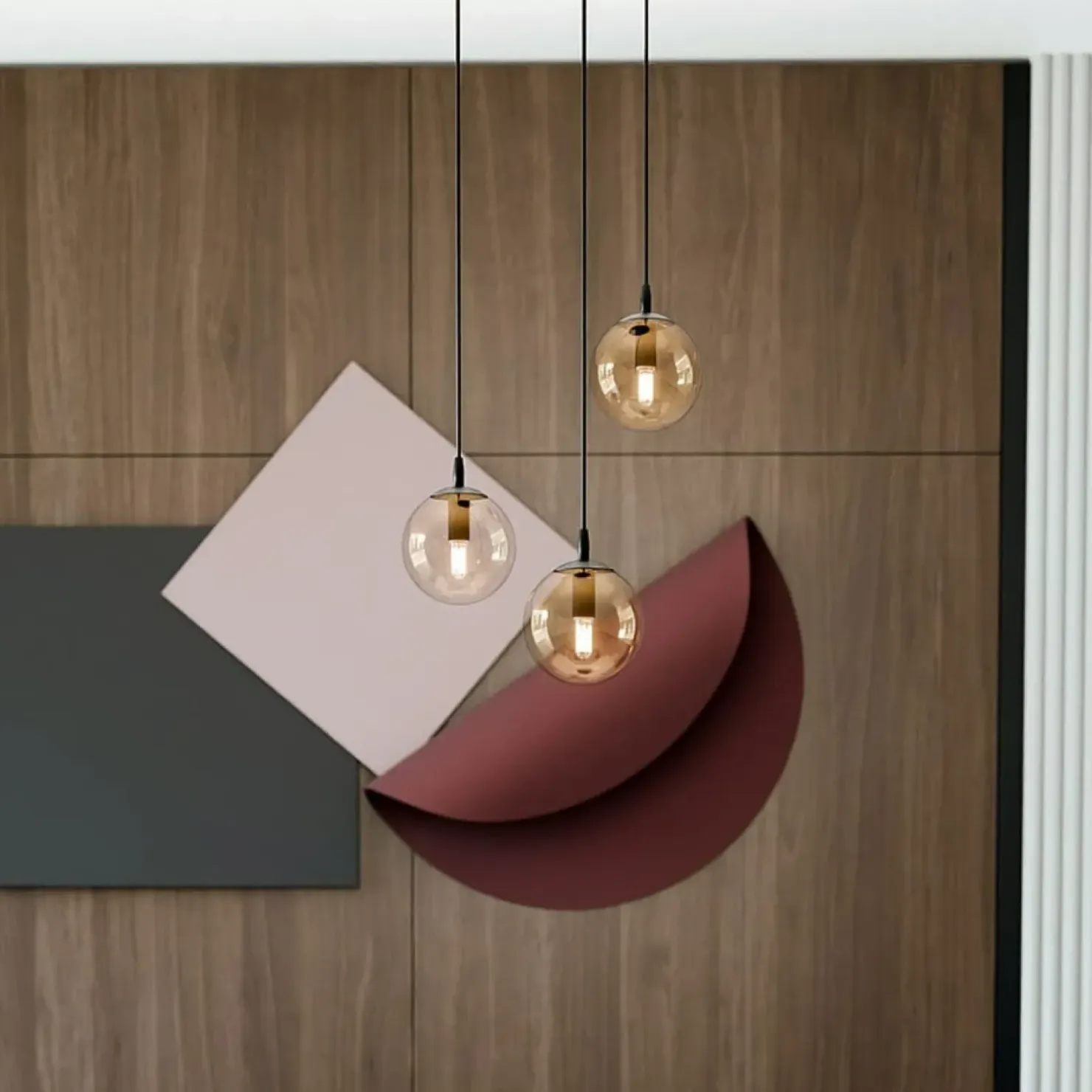Store Sklep Kaja Regulowana lampa wisząca z trzema kloszami 713/3PREM | Kaja