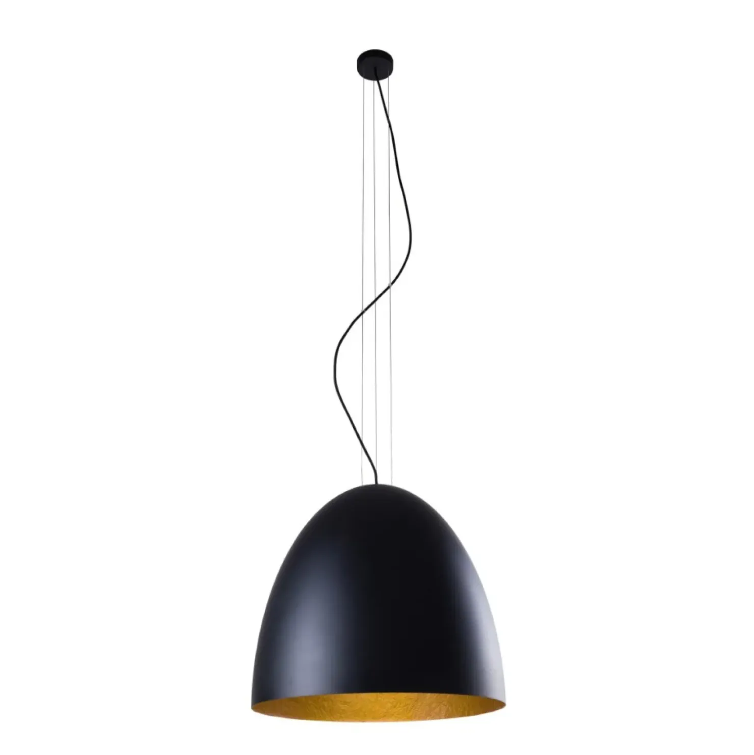 Sale Sklep Kaja Regulowana lampa wisząca z czarno-złotym kloszem 9024 | Kaja czarny