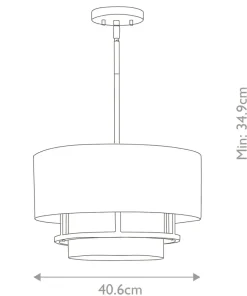 Shop Sklep Kaja Regulowana lampa wisząca z abażurem HK-GRAHAM-M-BK z serii GRAHAM czarny