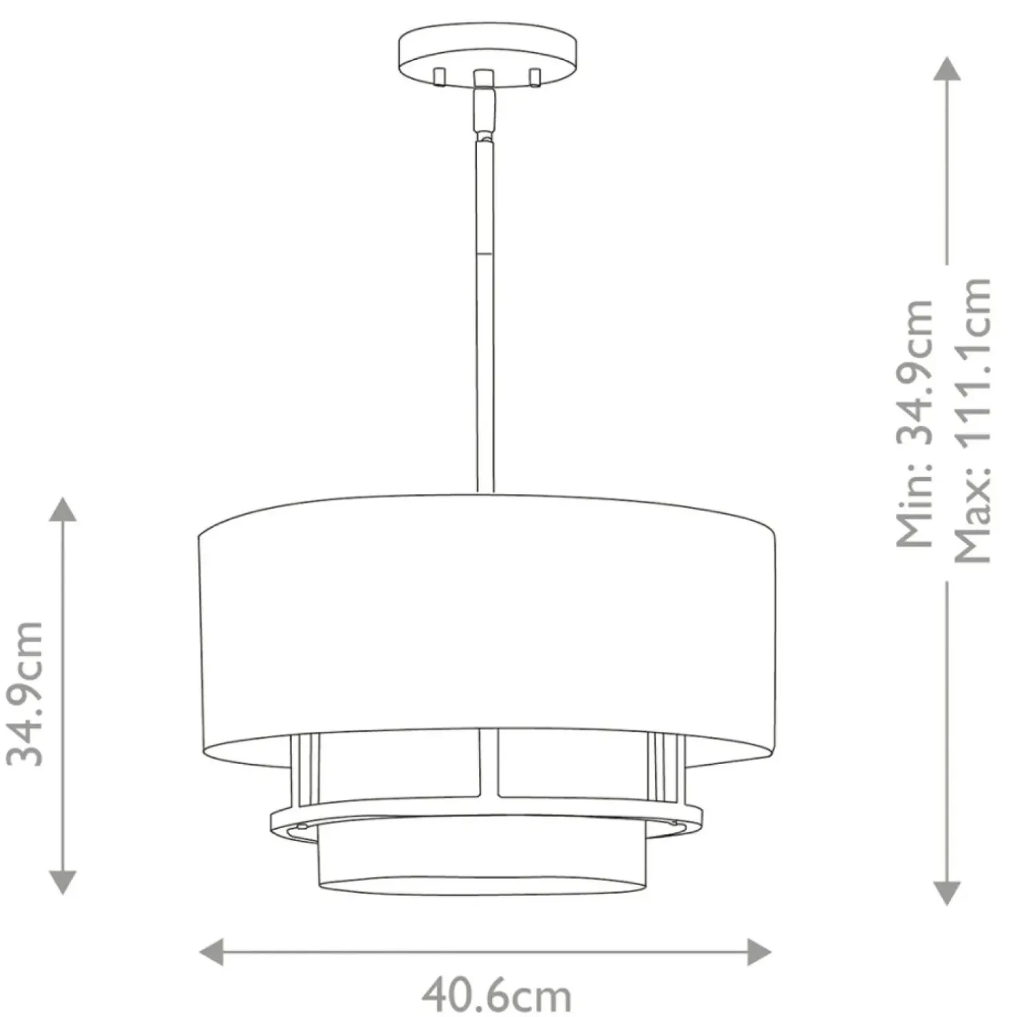 Shop Sklep Kaja Regulowana lampa wisząca z abażurem HK-GRAHAM-M-BK z serii GRAHAM czarny