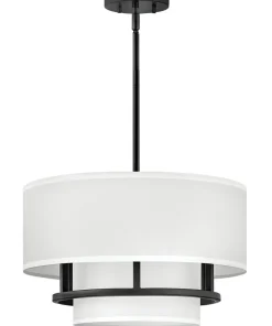 Shop Sklep Kaja Regulowana lampa wisząca z abażurem HK-GRAHAM-M-BK z serii GRAHAM czarny