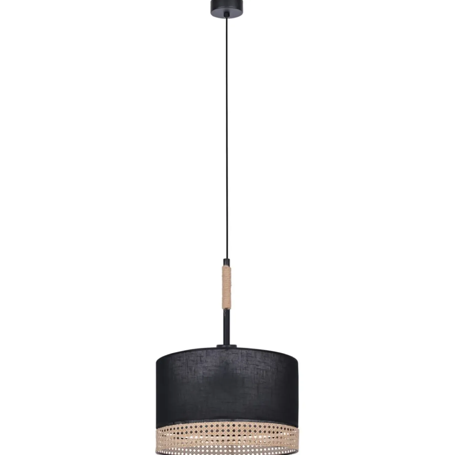 Regulowana lampa wisząca z abażurem, styl boho K-4364 | Kaja*Sklep Kaja Shop