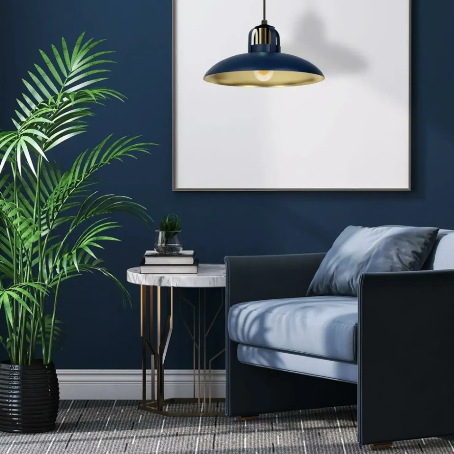Store Sklep Kaja Regulowana lampa wisząca z niebieskim kloszem MLP7714 z serii FELIX | Kaja Oświe