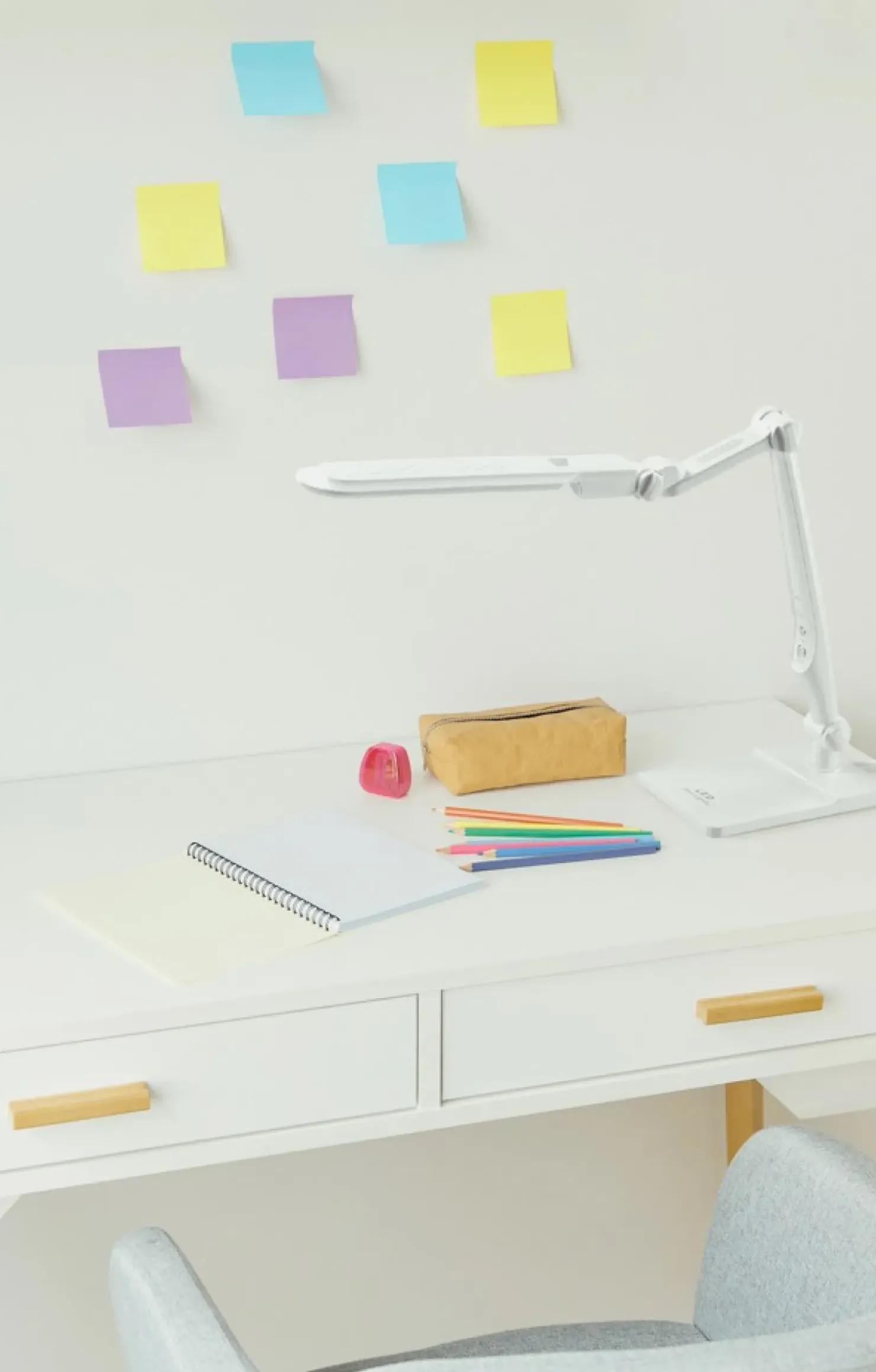 Regulowana, ledowa lampka biurkowa K-BL1207 BIAŁY MICA | Kaja*Sklep Kaja Outlet