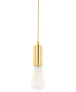 Store Sklep Kaja Regulowany zwis z oprawką E27 DS-M-038 GOLD MODERNA | Kaja Oświetlenie