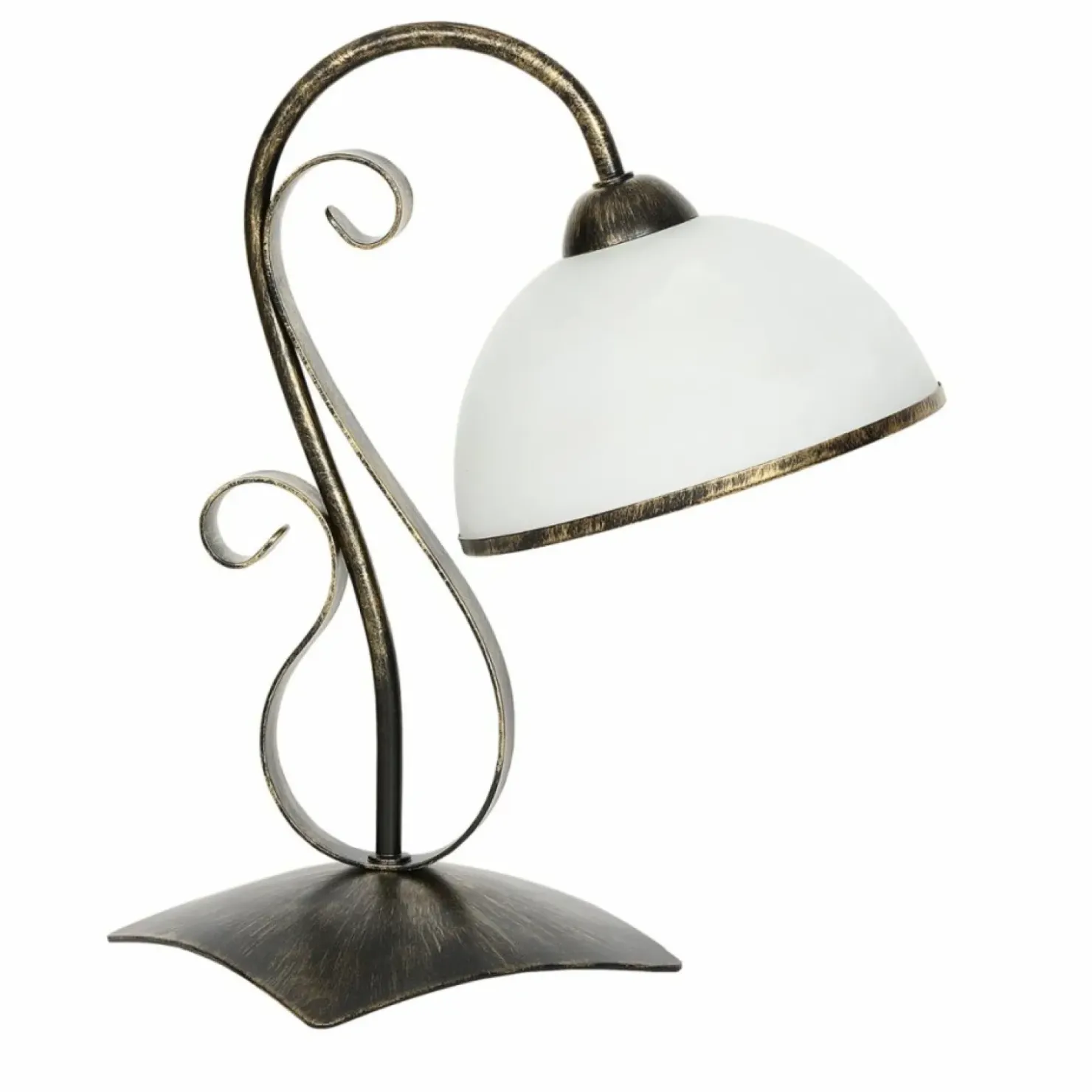 Retro lampka stołowa z białym abażurem LX 3922 ANTICA | Kaja*Sklep Kaja Fashion