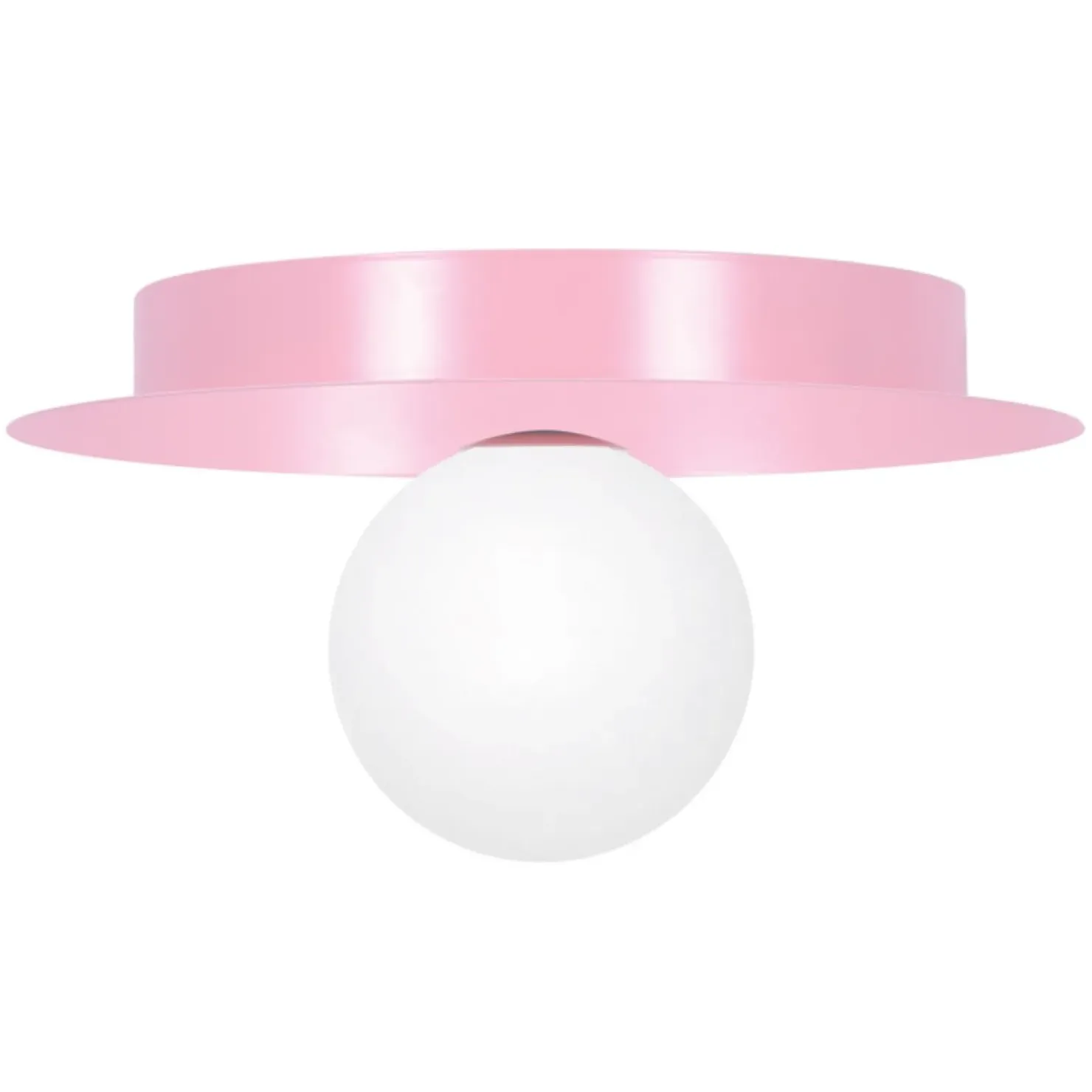 Różowa lampa sufitowa, plafon z białym kloszem K-5443 z serii ROBIN*Sklep Kaja Shop