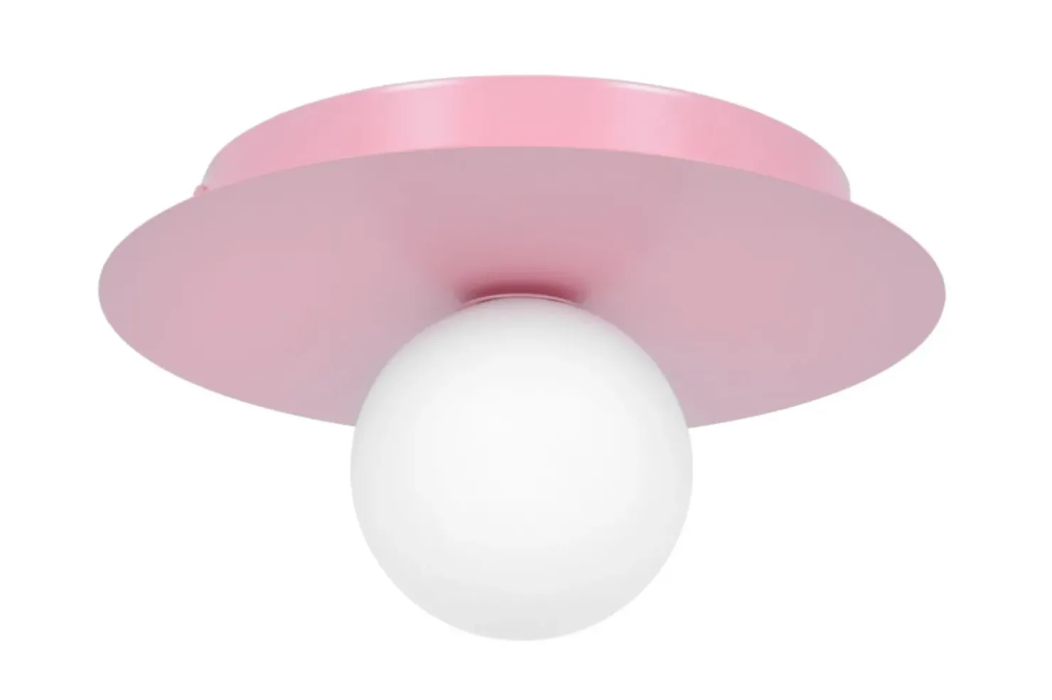 Różowa lampa sufitowa, plafon z białym kloszem K-5443 z serii ROBIN*Sklep Kaja Shop