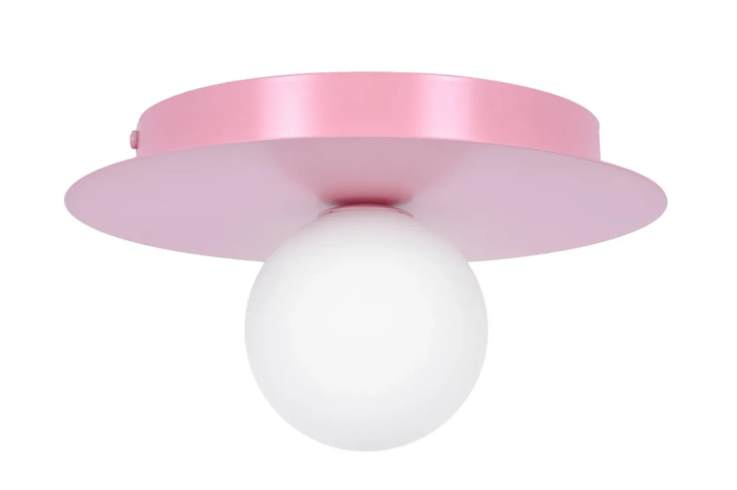 Różowa lampa sufitowa, plafon z białym kloszem K-5443 z serii ROBIN*Sklep Kaja Shop