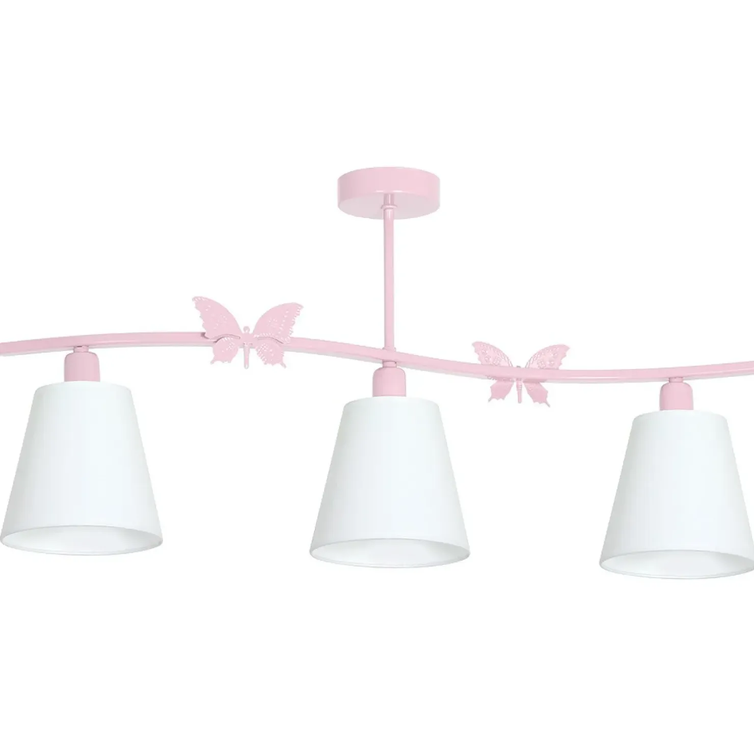 New Sklep Kaja Różowa lampa sufitowa z białymi abażurami MLP979 ALICE | Kaja