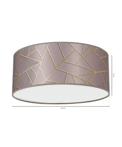 Różowa lampa sufitowa ze stylowym wzorem MLP7585 z serii ZIGGY | Kaja Oświetleni*Sklep Kaja Discount