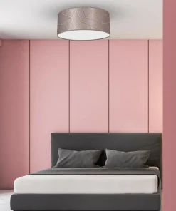 Różowa lampa sufitowa ze stylowym wzorem MLP7585 z serii ZIGGY | Kaja Oświetleni*Sklep Kaja Discount